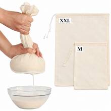 6pcs Reusable Nut Milk Filter Bags, Fine Mesh Drawstring Filtration Bags, Almond Milk And Soy Milk Filter Bags, Washable Filter Bags, Suitable For Cold Brew Coffee, Juice, Yogurt, Cheese, Tea, Kitchen Essential - Multicolor - View 15