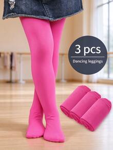 3pcs/Set Solid Color Fashion Children's Dance Practice Tights, Elegant Soft Comfortable Tights, Suitable For All Seasons, Multiple Colors Available - Multicolor - View 20