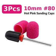 3Pcs Nail Sanding Caps Set, 2Pcs 10/13mm 80 Grit Colorful Sanding Caps With 1 Mandrel For Electric Nail Drill Manicure - Multicolor - View 25