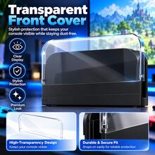 Gaming Console Protective Case, Clear Transparent Front Cover, Dust Resistant Protective Shell, Slim Fit Console Cover, Easy Installation, Stylish Desktop Storage Protector, Transparent & Black Options - View 8