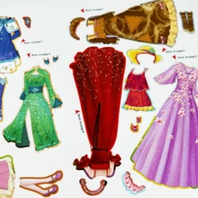 Kids Princess Dress Up Sticker Book, Little Princess Alice, Children's Fashion Activity Book With Colorful Dresses, Outfit Matching Stickers, Princess Styling Games, Creative Pretend Play, Fine Motor Skills Practice And Parent-Child Fun - Princess Dress Up Sticker Book - View 6