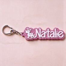 Custom Shaped Acrylic Name Keychain With Deer Pattern Printed On It, Personalized Name Label, Suitable For Backpacks And Christmas Gifts - Multicolor - View 18