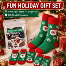 New Christmas Pet Socks, Parent-Child Style Dog Socks, Warm And Anti-Slip Dog Socks - Multicolor - View 2