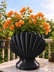Creative Shell Embossed Multi-Color Flower Pot, Modern INS Style Fresh Flower & Dried Flower Vase, Living Room Entryway Desktop Decor Ornament - Shell - View 8