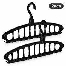 11-Hole Magic Folding Hanger Storage Rack, Multi-Function Non-Slip Plastic Portable Wall-Mounted Closet System, Closed Storage Capacity 3.2 Cubic Feet, Lightweight (1pc) - Multicolor - View 9