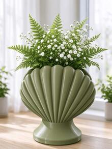 Creative Shell Embossed Multi-Color Flower Pot, Modern INS Style Fresh Flower & Dried Flower Vase, Living Room Entryway Desktop Decor Ornament - Shell - View 3