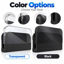 Gaming Console Protective Case, Clear Transparent Front Cover, Dust Resistant Protective Shell, Slim Fit Console Cover, Easy Installation, Stylish Desktop Storage Protector, Transparent & Black Options - View 7