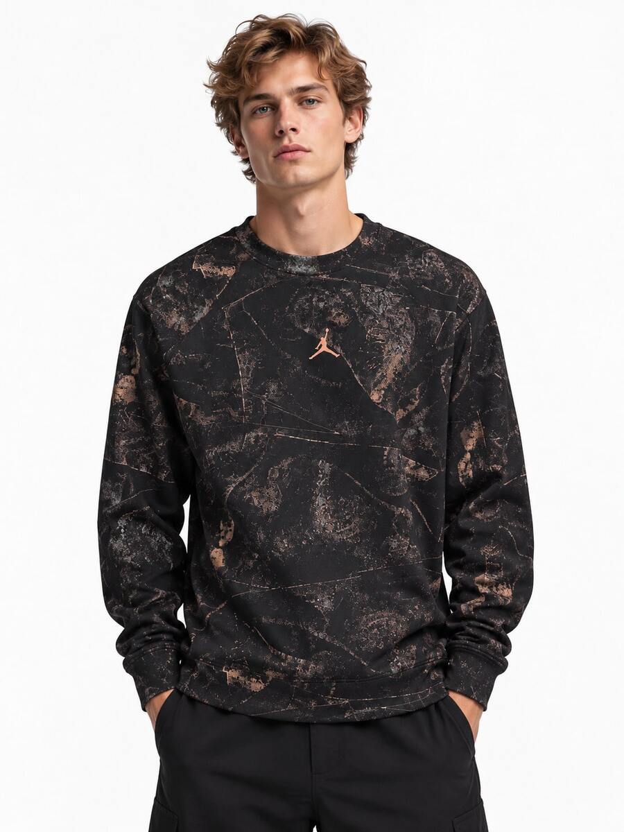 Nike New Men's Comfortable Versatile Sports Casual Long Sleeve T-Shirt - Black - View 1