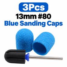3Pcs Nail Sanding Caps Set, 2Pcs 10/13mm 80 Grit Colorful Sanding Caps With 1 Mandrel For Electric Nail Drill Manicure - Multicolor - View 15