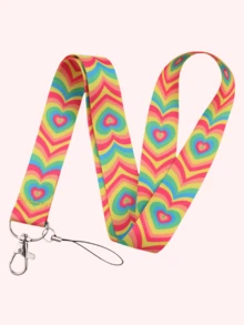 1 buah Tali Gantungan Pita Panjang Motif Cinta Modis, Tali Leher Aneka Warna untuk Ponsel, Kartu Identitas, Kartu Transportasi, Kamera & Konsol Game, Dekorasi Ponsel, Cocok untuk Hadiah Pesta Natal - beraneka warna - View 9