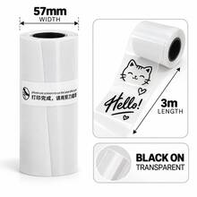 57mm Transparent Thermal Paper, Clear Self-Adhesive Sticker Refills For Portable Printers, Christmas Gift Wrapping, Halloween Party Decor, Bottle Labels, Photos, Study Notes, Organization, Compatible Refill Tape Only - View 3