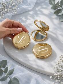 Personalized Cloud-Shaped Portable Makeup Mirror, Customized Compact Mirror, Double-Sided Pocket Mirror, Bridesmaid Gift, Bridal Shower Birthday Gift - Multicolor Lettering Film Mirror - View 8