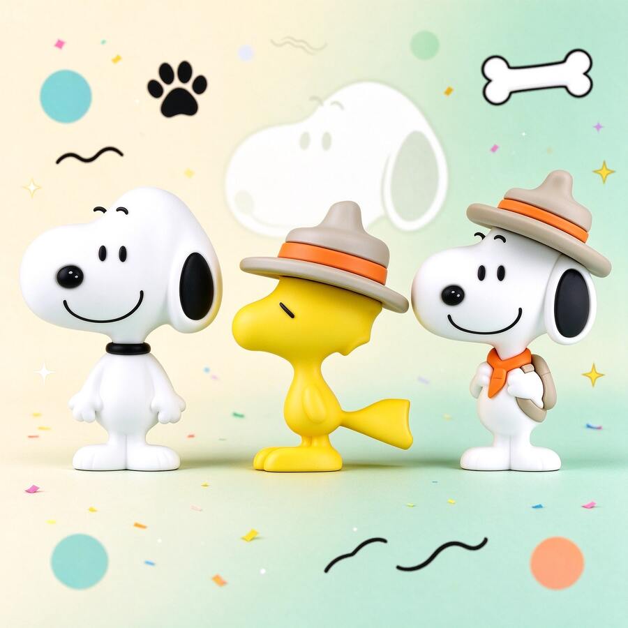 Monogram Peanuts Snoopy Woodstock 3D Foam Collectible Magnet, Cute Novelty Fridge Sticker, Exquisite Kitchen Refrigerator Decoration, Collectible Present For Peanuts Fans, Officially Licensed 1PC - Fridge Magnet - View 1