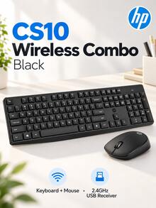 HP CS10 升級版無線鍵盤滑鼠組合,靜音操作,自動休眠省電,穩定無線連接,舒適鍵盤滑鼠套組,適用於筆記型電腦、桌上型電腦、居家辦公、工作與學習 - 白色 - 查看 4