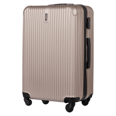 W WINGS Cabin koffer 20 inch champagne beige | ABS+ harde schaal handbagage met cijferslot en 360° spinnerwielen
