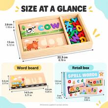 3-5 Years Old Children's Customizable Spelling Learning Toy, Letter Spelling Game, Literacy Game - Multicolor - View 13