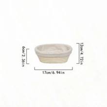 White French Bread Proofing Basket, Bread Dough Fermentation Tool, Baking Supplies, Household Rattan Bread Proofing Basket With Cloth Liner, Available In Multiple Sizes - Multicolor - View 16