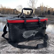 Portable Fishing Bag, Foldable Thick Live Fish Box, Fishing Bucket, Camping Fishing Gear Storage Bag, Lightweight Multi-Functional EVA Fishing Bag, Large Capacity, Foldable, No Inflation Required, Ideal For Camping And Fishing Enthusiasts - Orange - View 18