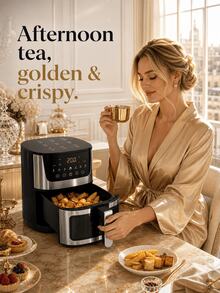 SMEGGEMS Air Fryer, Large Capacity Electric Air Fryer And Oven Combo - Easy Baking And Frying - Silver - View 11