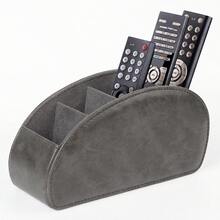 1pc Vintage Brown Stitching PU Leather Remote Control Holder, 5-Slot Design For TV Remote, Glasses And Pens, Space-Saving Desktop Organizer Box, Suitable For Home Office, Living Room, Bedroom And Coffee Table, Desktop Storage - Multicolor - View 13