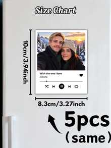 Customized Photo Magnets, Personalized Text Photo Fridge Magnets, Custom Magnets For Family, Wedding, Christmas And School Memories, Personalized Gifts, Photo Keepsakes, Locker Decorations, Locker Accessories, Home Decoration, Kitchen Decoration - Multicolor - View 9