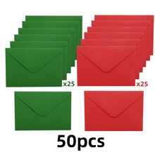 100/50pcs Amplop Warna-warni - Amplop Kartu Hadiah, Kartu Memo Mini, Cocok untuk Undangan dan Kartu Natal, Halloween, Wisuda, Pernikahan, Pesta Ulang Tahun, Amplop, Kartu Pos dan Kartu Ucapan - View 7