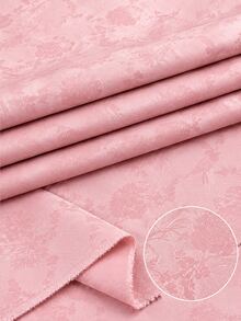 1pc Pink Jacquard Fabric, Featuring Traditional Chinese Floral Pattern, Suitable For Dresses, Loungewear, Pajamas, 150cm Wide, Soft Texture, Perfect For Handmade Crafts, DIY Tablecloth, Pillow Material - Multicolor - View 2
