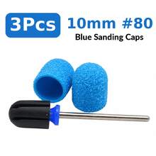 3Pcs Nail Sanding Caps Set, 2Pcs 10/13mm 80 Grit Colorful Sanding Caps With 1 Mandrel For Electric Nail Drill Manicure - Multicolor - View 19