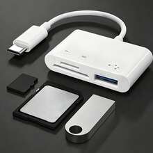 三合一多功能Type-C读卡器，兼容电脑和智能手机/Micro SD/USB连接 - 彩色 - 查看 6