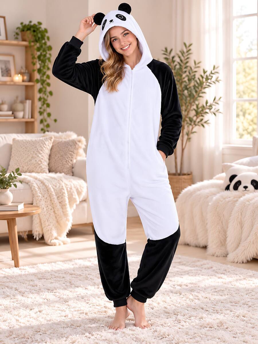 Women Jumpsuits - Black and White - View 1