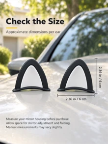 2pcs Cute Cat Ear Car Rearview Mirror Decorative Stickers, 3D Cat Ear Shaped Car Decals, Left And Right Pair, Car Interior And Exterior Decoration Accessories, Waterproof, Sun-Proof, Scratch-Resistant, No Residue, Easy To Peel And Stick, Universal Fit For Most Cars, SUVs, Trucks, Sedans, Off-Road Vehicles, Essential For Female Drivers, Girly Style, Best Friend Birthday Gift, Gift For Girlfriend, Gift For Wife, Car Interior Modification, Personalized Car Decor - Multicolor - View 6