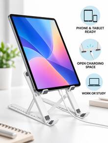 1pc Multi-Function Adjustable Phone Stand, Telescopic & Flexible Tablet Desktop Support, Creative Decoration, Charging Friendly, Anti-Slip Design, Suitable For Multiple Scenarios, Ideal Christmas Gift, Suitable For Office Desk, Home, Car And Office - Ideal Choice For Tech Enthusiasts And Students, Comes With Storage Rack And Cable Clip, No Drilling Required, No-Damage Adhesive, Universal Fit, Suitable For Multiple Countries/Regions - Multicolor - View 12