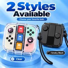 1pc Transparent Game Controller Storage Box, Portable Hard Shell Carrying Case, Includes 3 Game Card Slots, Extra Joystick Space, With Wrist Strap, Compact Game Accessories Storage Box, Suitable For Travel - View 8