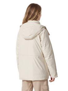 Columbia New Women's Outdoor Gold Dot Thermal Waterproof Thickened Warm Goose Down Padded Jacket - Off White - View 2