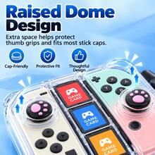 1pc Transparent Game Controller Storage Box, Portable Hard Shell Carrying Case, Includes 3 Game Card Slots, Extra Joystick Space, With Wrist Strap, Compact Game Accessories Storage Box, Suitable For Travel - View 3