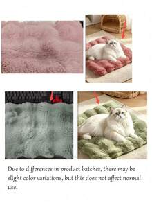 Soft Plush Pet Bed Mat, Warm And Durable Sleep Pad For Autumn/Winter, Reusable Comfortable Mat, Suitable For Small, Medium And Large Dogs And Cats, Indoor Pet Sleeping Accessory - Multicolor - View 9