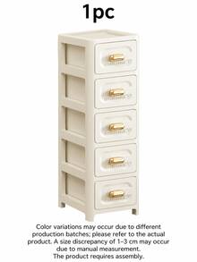 Plastic Multi-Layer Foldable Storage Cabinet, Suitable For Hallway, Entryway Organizer Cabinet With Shelves, Space-Saving Stackable Drawer Unit, Suitable For Living Room, Practical Home Storage Cabinet, Foldable Plastic Storage Cabinet With Doors, Freestanding Pantry Cabinet - Multicolor - View 15