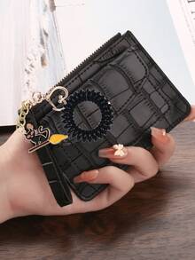 Wallet Keychain Wristlet For Women Card Holder With Bracelet And Cute Key Chains Accessories Girl Small Wallets,Christmas Gift - Multicolor - View 9