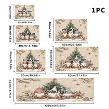 1pc Dish Drying Mat, Coffee Machine Mat, Red Christmas Theme Print With Double Santa Claus, Reindeer, Gift, Christmas Tree, Snowflake Patterns, Highly Absorbent, Suitable For Dining Table, Cafe And Other Scenes, Enhances Holiday Atmosphere, Multi-Purpose Drainage Mat, Home Gift, Tabletop Decoration - XYLSD-1177 - View 12