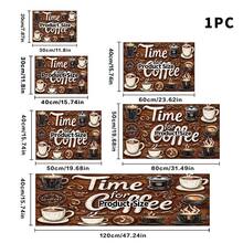 1 tấm thảm thấm nước bát đĩa, thảm máy pha cà phê, họa tiết chủ đề cà phê vintage in chữ "Time For Coffee" cùng trang trí tách cà phê và hạt cà phê, thảm thoát nước thấm hút cao, phù hợp cho bàn ăn, quầy cà phê, thảm thoát nước đa năng, quà tặng gia đình, trang trí bàn làm việc - XYLSD-1184 - Xem 16