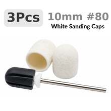3Pcs Nail Sanding Caps Set, 2Pcs 10/13mm 80 Grit Colorful Sanding Caps With 1 Mandrel For Electric Nail Drill Manicure - Multicolor - View 24