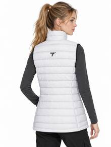 Columbia Women's Outdoor Casual Autumn/Winter Warm Heat-Reflective Comfortable Stand Collar Down Vest - White - View 2