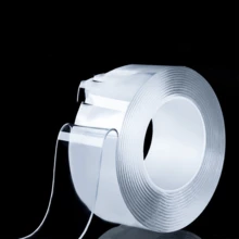 1/3/5m Double-Sided Nano Tape, Transparent Removable Reusable Waterproof Double-Sided Tape, Back To School - White - View 2