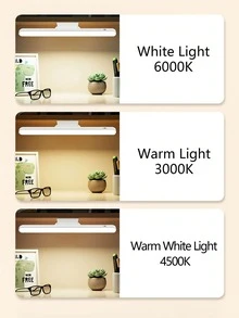 1pc LED Rotatable Makeup Mirror Front Light, No Drill Needed For Bathroom Mirror, Rechargeable Vanity Table Lamp With Cool & Smart Eye Protection Study Light Strip For Bedroom, Dormitory, Desk - White - View 5
