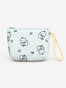 Ví đựng tiền xu mini cho trẻ em họa tiết thỏ/gấu thời trang có dây đeo cổ tay, thiết kế hoạt hình, móc khóa - phong cách thường ngày, đựng được chìa khóa, cáp dữ liệu, tiền xu, nhẫn - dễ vệ sinh, có thể giặt - nhiều màu sắc. Phù hợp làm túi đựng trang sức quà tặng Halloween/Giáng sinh đặc biệt cho trẻ em - Nhiều màu - Xem 6