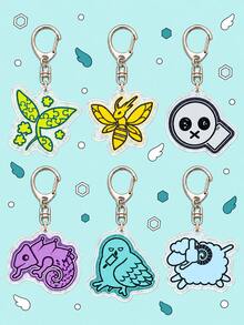 1pc/6pcs BLUE LOCK Anime Character Keychain Pendant, Suitable For Car Keys, Backpack, Handbag, Wallet, Gift, Bag Charm, Y2K Gift, For Friends, Graduates And Anime Lovers - Multicolor - View 5