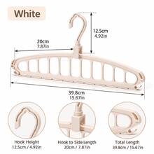 11-Hole Magic Folding Hanger Storage Rack, Multi-Function Non-Slip Plastic Portable Wall-Mounted Closet System, Closed Storage Capacity 3.2 Cubic Feet, Lightweight (1pc) - Multicolor - View 8