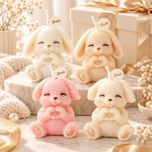 Cute Silicone Rabbit Mold - Suitable For Resin, Plaster And Candle Making, Animal Themed Oval DIY Craft Tool, Can Be Used For Aromatherapy, Decoration And Creative Projects - Perfect For Craft Enthusiasts And DIY Lovers - White - View 3