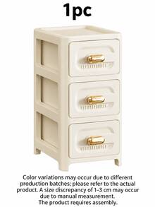 Plastic Multi-Layer Foldable Storage Cabinet, Suitable For Hallway, Entryway Organizer Cabinet With Shelves, Space-Saving Stackable Drawer Unit, Suitable For Living Room, Practical Home Storage Cabinet, Foldable Plastic Storage Cabinet With Doors, Freestanding Pantry Cabinet - Multicolor - View 19