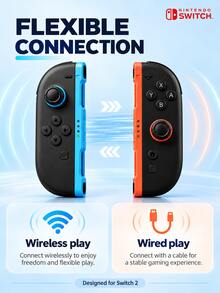 Nintendo Switch 2 Joy-Con 2 Controller (L/R), Official Wireless Gamepad Set, With Magnetic Attachment, Suitable For Mouse Control In Games, HD Rumble 2, Motion Control, C Button For Game Chat, Japanese Official Version - View 6